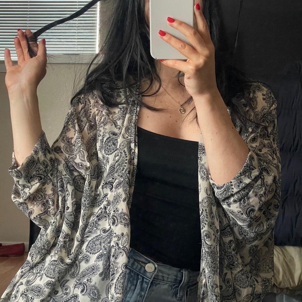 Mesh coverup cardigan